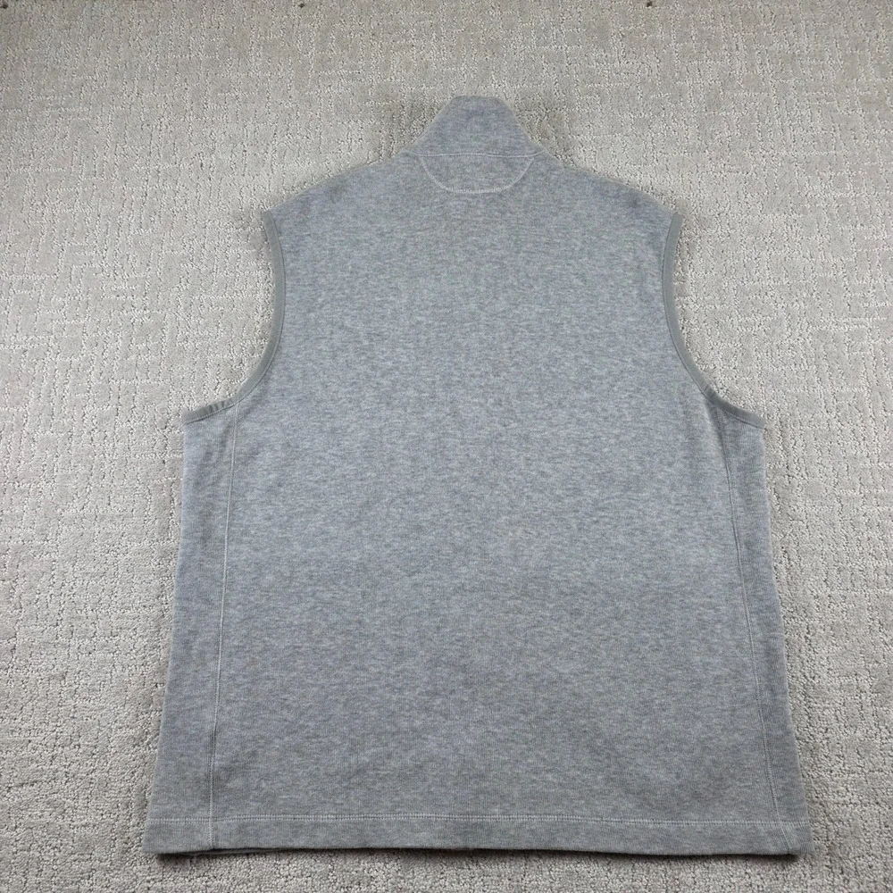 Polo Ralph Lauren Mens XL Gray Full Zip Cotton Sweatshirt Vest Mock Neck Pony